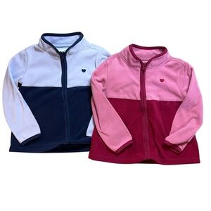 Oshkosh B’Gosh 24M/ 2T Toddler Girl Full Zip Fleece Sweaters